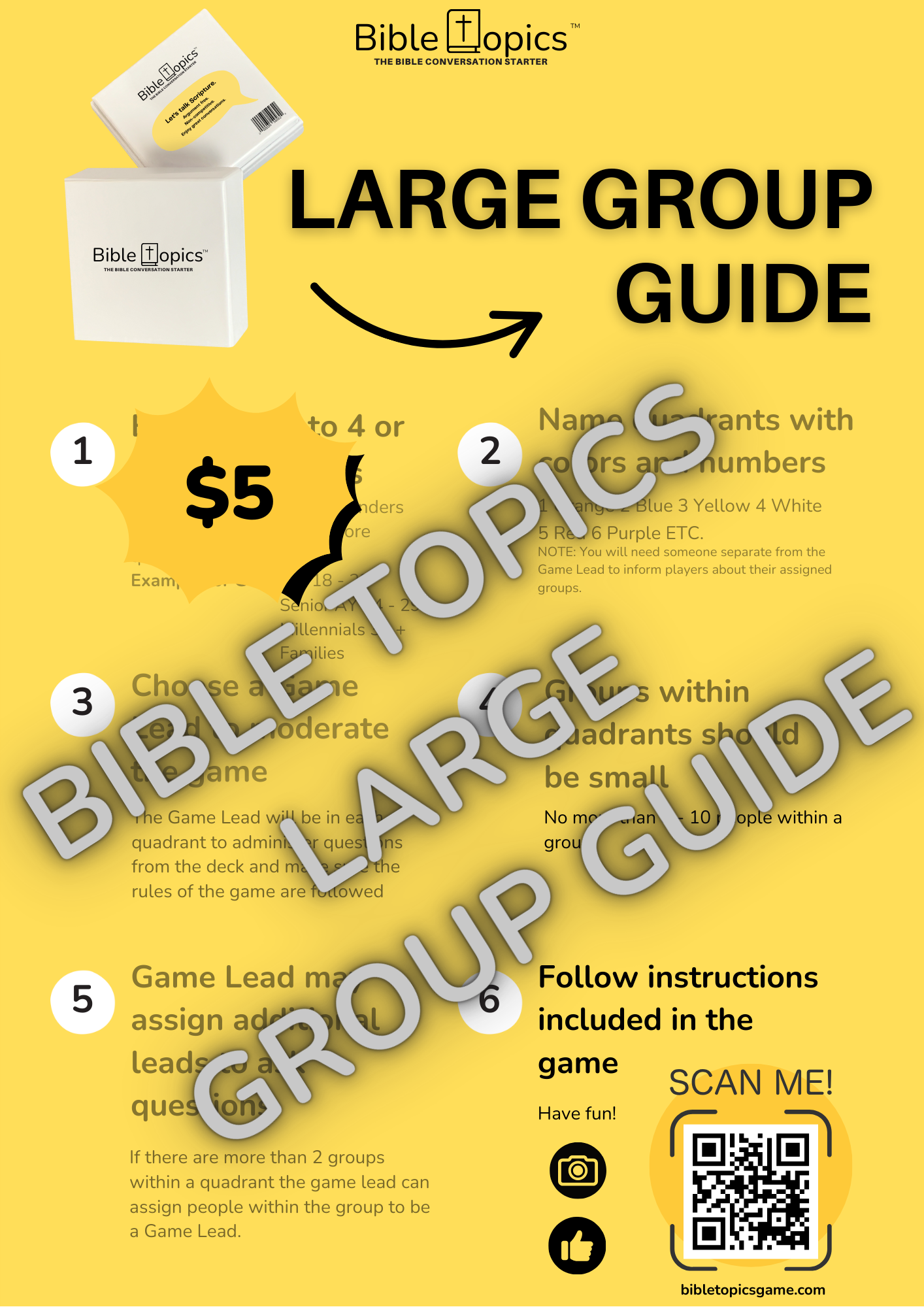 Bible Topics Large Group Guide - DIGITAL DOWNLOAD - FREE WITH GAME PURCHASE!