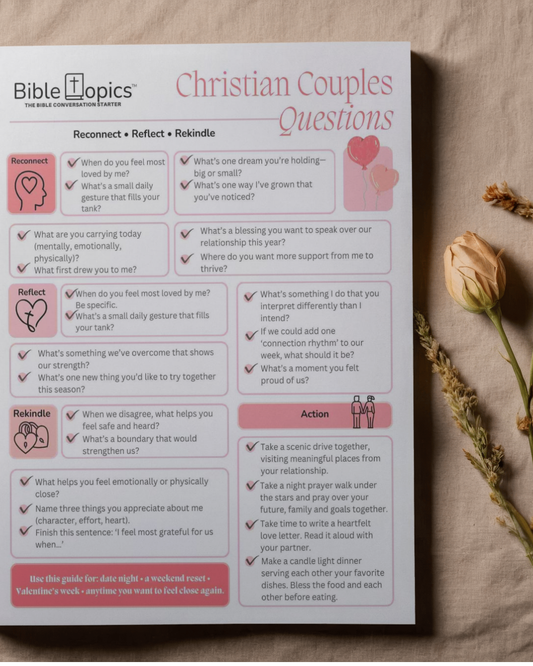 Christian Couples Questions and Journaling Guide - Digital Download