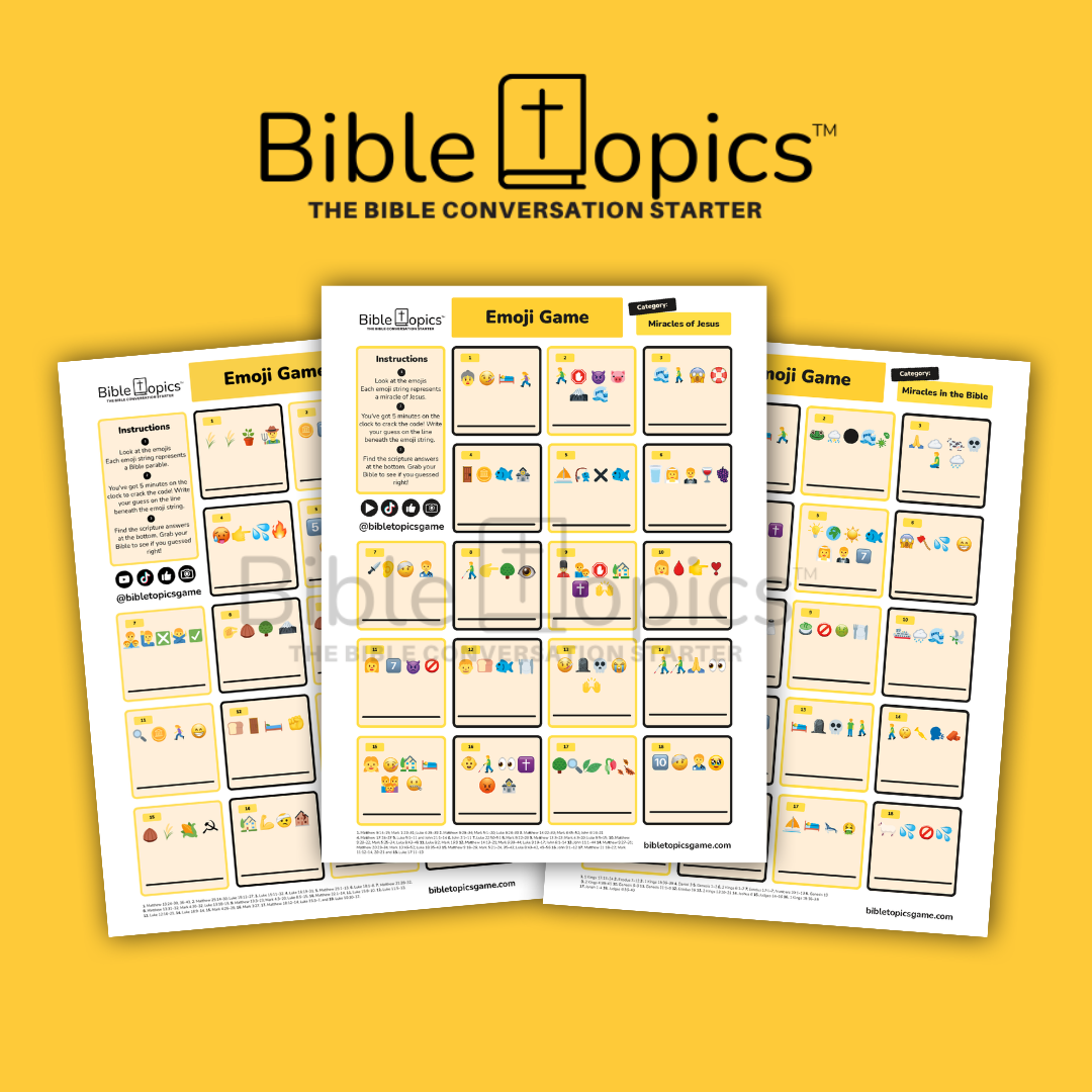 Emoji Bible Game Bundle – 3 Printable Digital Games