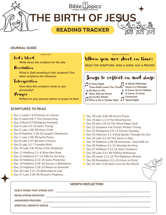 Birth of Jesus Bible Journaling Guide and Tracker