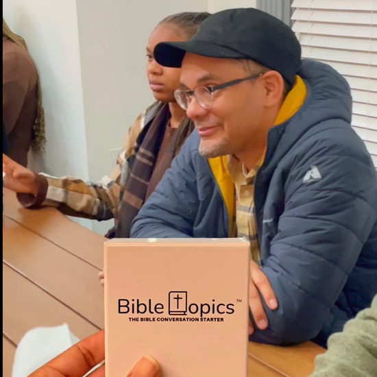 Bible Topics Game Being Played in a Group Talking over Tea